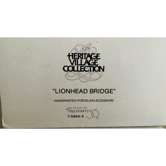 Department 56 Lionhead Bridge Heritage Village Collection #5864-5 With Orig Box - Picture 3 of 7